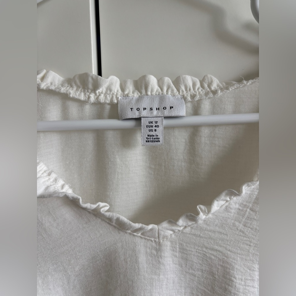 Topshop Ruffle Trim Top - Picture 3 of 3